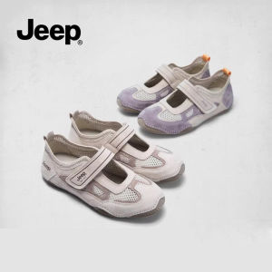 Jeep Mary Jane Sport Shallow Mouth Flat Bottom Casual Velcro Womens Shoes