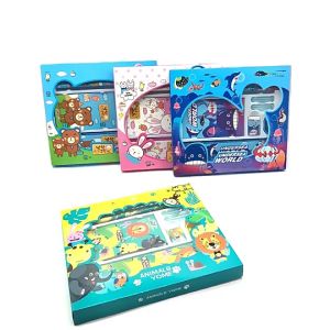 Bộ Dụng Cụ Học Tập 8 Món Kèm Hộp In Hình Hoạt Hình Dễ Thương Cho Bé Thích Hợp Làm Quà Tặng