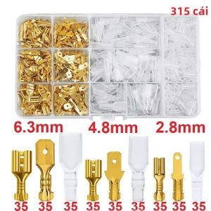 Bộ Nối Dây Nhanh Chóng Mạ Vàng Đầu Nối Dạng Chấu Đầu Nối Dạng Khối Bộ Dụng Cụ Đa Năng Với Vỏ Cách Điện Cho Dây Điện Đực & Cái
