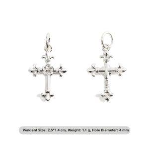 SHISHANGMEIDI | Cross DIY Pendant Charm 925 Silver