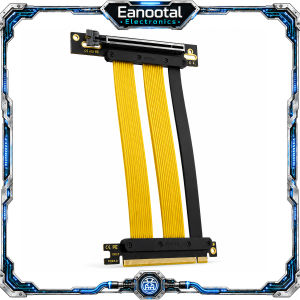 PCIe 5.0 X16 GPU Riser Cable Gen5 32GT/s PCI Express 16X Flexible Extension for Vertical Graphics Card Mount