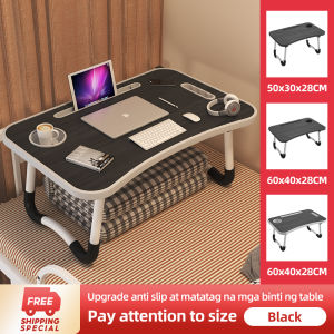 SET SAIL SHOP Bed desk study desk foldable small table mini desk study desk with cup holder foldable wooden computer bed desk laptop computer office desk student dormitory computer desk lazy person mobile storage desk