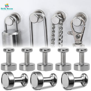 2/6/10Pcs Mini Magnetic Thumbtack Wall Storage Hook Neodymium Iron Boron Pushpin Sucker Refrigerator Whiteboard Metal Hanger