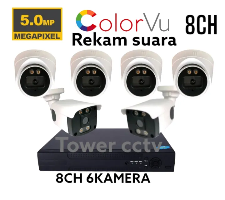 PAKET%20CCTV%20COLORVU%205MP%208%20CHANNEL%206%20KAMERA%20AUDIO%20COLORVU%201080P%20-%20Image%202
