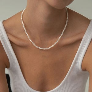 Elegant Gold Color Heart Pearl Necklace For Women Fashion Asymmetrical Pearl Choker Necklaces 2022 Trend Wedding Jewelry