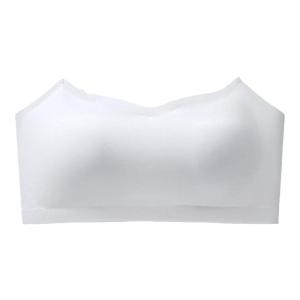 Seamless Thin Backless Bra Womens Summer Vest Style Strapless Bra Nylon Material Full Cup Gathered Design No Walk Light