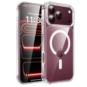 for Magsafe Transparent Strong Magnetic Phone Case for iPhone 18 ProMax 17 16 15 14 Pro Max Plus 18Pro Shockproof Acrylic Cover