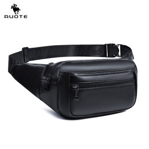 AUOTE Fashion Chest Bag Mens Waist Bag Waterproof PU Bag Sports Bag Large Capacity Phone Bag Casual Bag Cross Body Bag Outdoor Fitness Bag Travel Bag Cycling Bag Business Bag