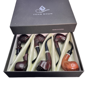 6 Pcs/Set Resin Imitation Wood Smoking Tube Detachable Cigarette Holder Easy To Clean Mixed Color Best Gift for Friend Father
