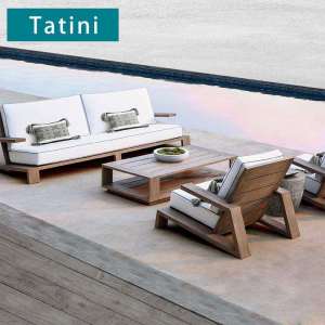 BOJIAJIAJU | Waterproof Outdoor Wooden Sofa Set
