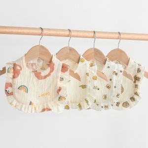 Soft Adjustable Baby Cotton Bib for Newborn Baby Toddlers Infants Teething Bib