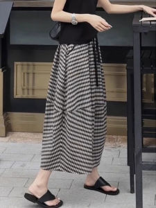 Advanced Stylish Irregular Check Skirt