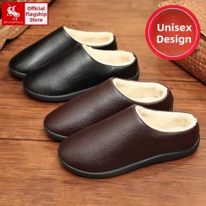 JIFANPAUL | Winter Waterproof Thick Sole Fleece Lined Cotton Slippers | A Great Pick for lining slides Lovers
