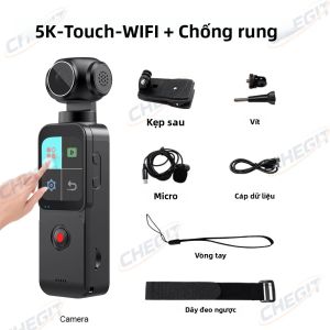 Camera Hành Động Mini Ultra 1.69 Inch 4K/5K 270 Độ ° Camera Thể Thao Vlog Có Màn Hình Cảm Ứng WiFi Cho Mũ Bảo Hiểm Du Lịch Xe Đạp Ghi Hình Khi Lái Xe