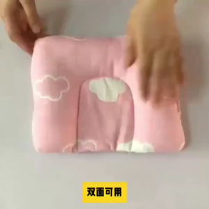 Newborn Baby Pillow 3D Soft Cotton Anti Flat Head Shaping Minky Dot Pillow Head Protector Support