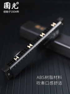 24 Hole Polyphonic Harmonica C Chord Portable Mini Harp Instrument Professional Harmonica 24孔国光口琴 复音重音