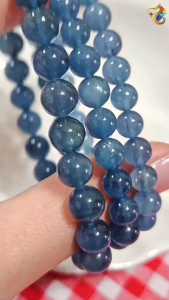Collection Grade Starry Blue Stormy Aquamarine Bracelet