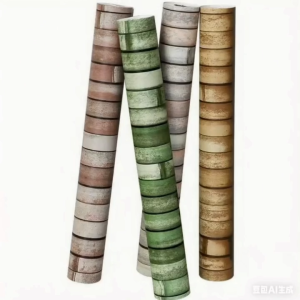 168 3D Bamboo Waterproof Self-Adhesive Wallpaper Wallpaper Dormitory Bedroom Living Room PVC Furniture Renovation Sticker Wallpaper Sticker (10m x 45cm)