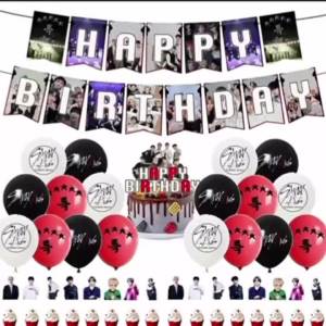 Potdemiel | Hot Singer Theme Kids Birthday Party Decoration Background Idol Cake Topper Number Balloons Baby Shower Fans Gift Supplies