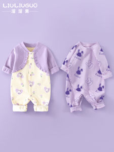 Princess Style Pure Cotton Baby Rompers 2 Sets 0-36 Month Infant Clothes Spring Summer Autumn Newborn Baby Bodysuits One Month Old Outfit