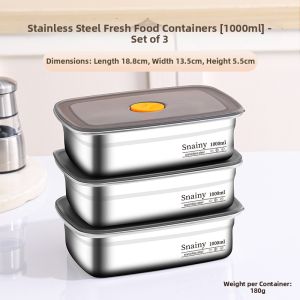 CHUANGSHUNFU | Food Grade Stainless Steel Airtight Bento Box