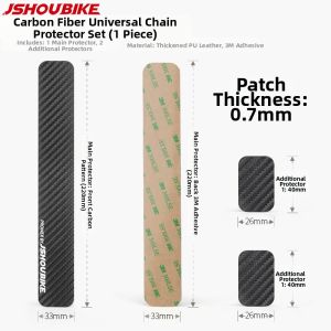 JSHOU BIKE | Chain Protector Water-resistant Carbon Fiber Texture Sticker