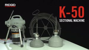 RIDGID เครื่องทะลวงท่อแบบต่อสายเคเบิ้ล รุ่น K50-4 สําหรับท่อขนาด 3/4" to 4" (20-110 mm) เครื่องล้างท่อ งูเหล็ก เครื่องมือช่าง ทะลวงท่อ