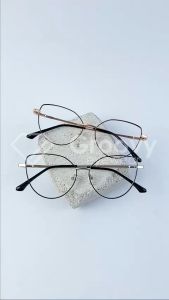 Groovy Eyewear - Kacamata Kamila Cat Eye Normal Minus Cylinder Antiradiasi Full Titanium