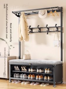 ZHUANJIAO | Multifunctional Entryway Shoe Rack and Coat Hanger