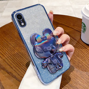 Apple XR Phone Case Transparent Full Cover Shockproof Womens Style with Stand Protective Shell for Apple iPhone XR A2108