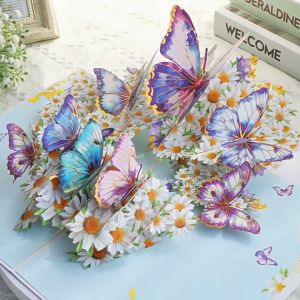 Greeting Cards With Envelopes Pop-up Style Butterfly Card For Mothers Day Valentines Day Birthday Thinking Of You Card For Wife Girlfriend