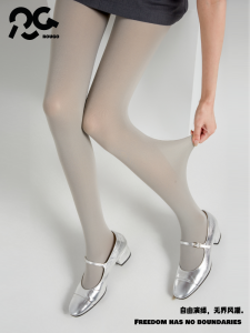 ถุงน่องผ้ากำมะหยี่สีเทา Rougo 80D เสื้อชั้นในผู้หญิงฤดูใบไม้ผลิและฤดูใบไม้ร่วง กางเกงขายาวลายพราง กันห้อย ไม่หลุดรู