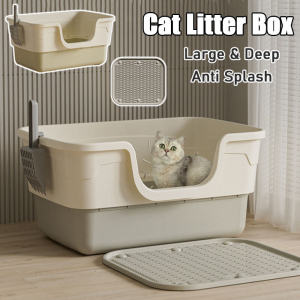 Cat Litter Box Tray Pet Toilet Anti Spill Deodorization Large Size 猫砂盆