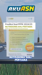 AKU ASN Buku Prediksi Soal PPPK 2024/2025 Nutrisionis Ahli Pertama (D4/S1 Gizi dan Dietetika & Profesi Dietisien)
