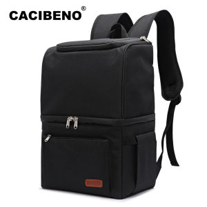 22L Thermal Cooler Backpack Outdoor Refrigerator Double Deck Thickened Large Picnic Insulated Bag Leakproof