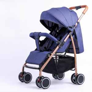 Portable Baby Stroller Reclining High View Dual Direction Shock Absorption Infant Toddler Child Carriage Comfortable Four-Wheel Pushcart