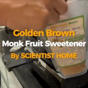 SCIENTIST HOME Monk Fruit Sweetener Golden Brown w Erythritol 300g | Natural Sugar Replacement Glucose DKeto Diet Tooth Friendly 0 Calorie 0 Sugar
