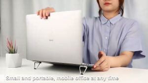 Stand Laptop Metal Foldable Anti Slip H5 / Notebook Laptops Mount Holder Alumunium