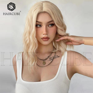 Fashion Golden Short Curly Hair Center-Parted Bangs Full-Head Wig Wig Blonde Short Curly Hair Wigs