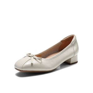 Belle | Comfortable Leather Block Heel Shoes for Commute