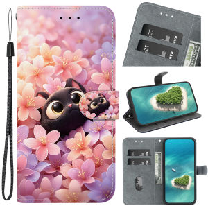 Ốp Lưng Dạng Ví Có Chân Đế Hình Hoa Cổ Điển Dành Cho Dòng Moto G - Da PU Từ Tính Chống Trầy Xước Có Khe Cắm Thẻ - Tương Thích Với Nhiều Mẫu Máy
