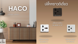HACO ปลั๊กกราวเดี่ยว W8416 V