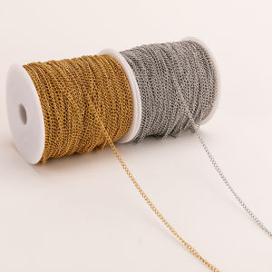 2 เมตรสแตนเลสสตีลโซ่ขยาย 2 3 มม.สร้อยคอโซ่สําหรับสร้อยข้อมือ DIY อุปกรณ์เสริมเครื่องประดับทําหัตถกรรม