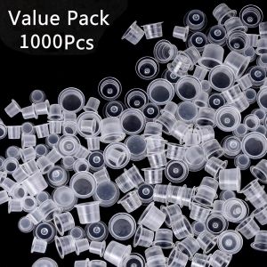 LASTJUDG 1000Pcs High-quality Tattoo Ink Cups Disposable Plastic Pigment Clear Permanent Makeup Tattoo Accessory Tattoo Ink