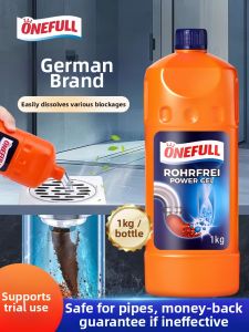 ONEFULL | Powerful Drain Cleaner for Kitchen Sink Toilet Blockages
