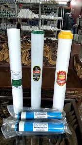 ไส้กรองน้ำ ตู้น้ำดื่มหยอดเหรียญ RO 1200ลิตรต่อวัน 1ชุด5ชิ้นตามรูป