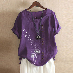 Breathable Loose Casual Cotton-Linen T-Shirt
