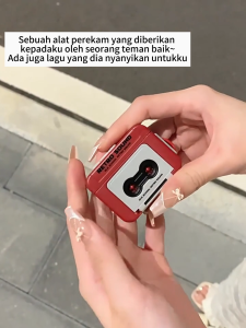 HAHA TOY Kotak Musik Gantungan Kunci Gift Kartu Rekaman Voice Record Gramophone keychain Couple