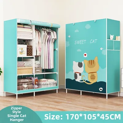 Easy-to-Assemble Durable Anti-Dust Fabric Wardrobe