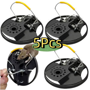 5Pcs Sensitive Mouse Trap Powerful Gripping Force Fully Automatic Round Domestic Mouse Trap Effective Mouse-Catching Tool